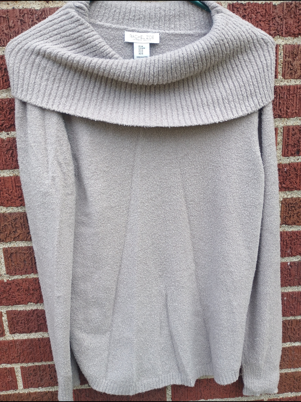RACHEL ZOE Adjustable  Cowl Neck  Sweater